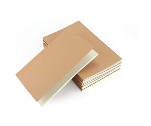VEESUN Pack de 10 cuadernos, A5 Tapa de Kraft Blanda 5 líneas y 5 Blanco 60 páginas, Libretas Grapadas Cuaderno de Notas para Despacho Diario Escritura de la Escuela Chicos Chicas y Maestros