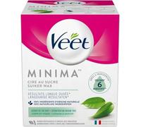 Veet Cera de azúcar Minima - 100% ingredientes de origen natural para una suavidad duradera - Té verde (2 unidades)