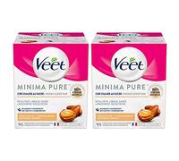 Veet Cera de azúcar Minima - 100% ingredientes de origen natural para una suavidad duradera - Aceite de argán (2 unidades)
