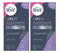 Veet Crème Décolorante Visage et Corps - 2 flacons de 75 ml
