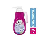 VEET Crema depilatoria bajo la ducha para cuerpo y piernas, piel sensible, 400 ml, paquete de 2