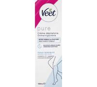 Veet Minima Crema depilatoria - Suavidad duradera después de la depilación - Piel sensible - Tubo de 100 ml (3 unidades)