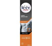 VEET Crema depilatoria para hombre, piel normal, 200 ml, 4 unidades