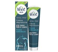VEET Veet Men - Lote de 2 cremas depilatorias sensibles, tubo de 200 ml