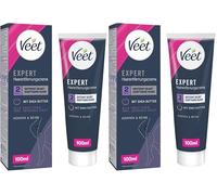 Veet Expert - Crema depiladora para cuerpo y piernas, para todo tipo de pieles, incluye piel sensible, 100 ml (Paquete de 2)