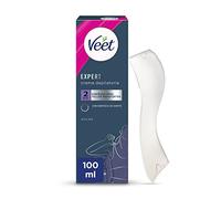 Veet Expert Crema Depilatoria Mujer para Axilas con aplicador Roll-On, con Mateca de Karité, 100 ml