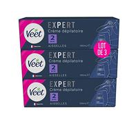 VEET Expert - Crema depilatoria para axilas con aplicador de cúpula, funciona en 2 minutos, 3 x 100 ml