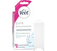 Veet Face Wax Strips para pieles sensibles, paquete de 20