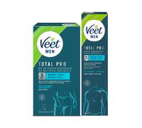 Veet Men Crema Depilatoria Corporal y Zonas Íntimas | Hidratación y Cuidado | Con Aloe Vera | Sin Malos Olores | 200ml + Kit con Bálsamo Post-Depilación