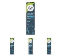 Veet Men Crema Depilatoria Masculina para Pecho Espalda Brazos y Piernas, Pieles Sensibles, 200ml (Paquete de 4)