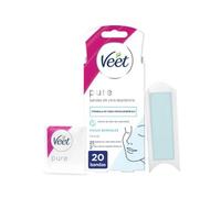 Veet Pure Bandas de Cera Depilatoria Facial Piel Sensible 20uds