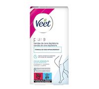 Veet Pure Bandas de Cera Depilatoria Piernas y Cuerpo Piel Sensible 20uds