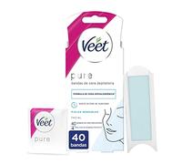 BANDAS DE CERA PURE facial piel sensible 40 u