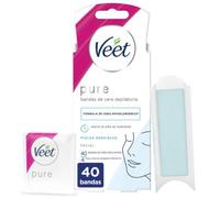 BANDAS DE CERA PURE facial piel sensible 40 u