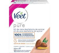 Veet Pure Kit Cera Depilatoria de Azúcar Cuerpo y Rostro