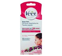 Veet Tiras depilatorias para mujer para rostro, piel normal, 32 piezas, embalaje variable