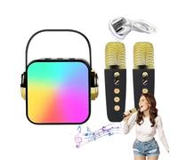 Veeteah Altavoz con micrófono inalámbrico, Altavoz inalámbrico para Karaoke | Juego de Altavoces con micrófono | Micrófonos inalámbricos con Luces de Fiesta, Altavoz para Cantar portátil, Reproductor