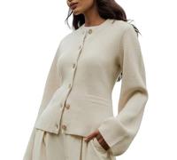 Veeteah Cárdigan de punto para mujer | Cárdigan suelto con mangas finas de campana | Chaqueta de punto de manga larga, abrigo ligero para mujer, para primavera, uso diario y los más fríos