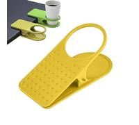 Veeteah Clip de soporte para bebidas, vaso para botellas, vaso de bebidas, clip en soporte de escritorio, platillo portátil con pinza para taza para salón, estudio, aula, tren, oficina, dormitorio