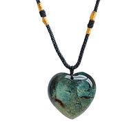 Veeteah Colgante en Forma de corazón con Cadena - Exquisito Collar Vintage de Cristal Natural | Regalos de cumpleaños de joyería Elegante para IR de Compras, hogar, Trabajo, reuniones, Citas