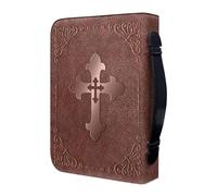 Veeteah Fundas de Biblia para mujeres, cubierta de libro bíblico | Bolsa de piel sintética de la Biblia | Bolsa de transporte portátil, bolsas de iglesia con asa para el culto y el estudio bíblico