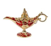 Veeteah Lámpara Aladino,Juguetes Aladino, Lámpara Vintage Legend Que Desea luz, Patrón de Grabado Lámpara de Deseos Olla de aromaterapia para Fiesta/Halloween/Cumpleaños