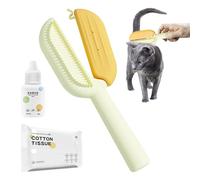 Veeteah Peine de depilación para Mascotas, Cepillo de Limpieza para Gatos, Cepillo de Aseo con depósito de Agua, cepillos de Limpieza de Doble Cara, Elimina el de Animales y el Flotante,