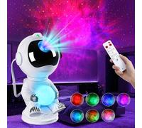 Veetop Astronaute - Proyector de estrellas y nebulosa, proyector de cielo con estrella ajustable, temporizador y mando a distancia, rotación de 360, regalos para habitación de niños y adultos