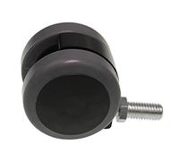 veeu Rueda giratoria de 50 mm de diámetro compatible con/pieza de repuesto para Kärcher 6.435-130.0 S500 S550 S650 barredora - Negro - Cloruro de polivinilo - Accesorios para boquillas de suelo