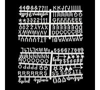 veeu - Tablero de cartas de fieltro como clips de fotos para tablero de letras intercambiables, tablero de mensajes, letras blancas minimalistas