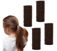 VEEYOL 400 gomas elásticas para el pelo que no dañan la coleta para mujeres, niñas y niños, 2 mm x 2,5 cm (marrón)