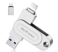 Vefsna Pendrive 512GB para iPhone, Certificación Apple, Memoria USB 3.0 Externa, Photo Stick 3 en 1 Lightning Flash Drive para iPhone, OTG Android, iPad, PC