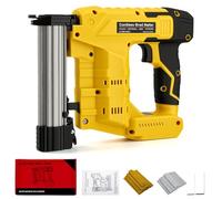 VeftBltrem 18GA - Clavadora eléctrica sin escobillas con 1000 clavos y 1000 grapas, compatible con batería De-Walt de 20 V, para bricolaje, construcción de muebles y reparaciones (sin batería)