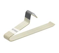 Veftsvy Perchas para Pantalones con Lado Abierto, 10 Piezas Metal Perchas para Pantalones Ahorra Espacio, Antideslizantes, Organizador de Pantalones, Vaqueros, Ropa, Toallas (Beige)