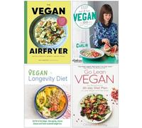 Vegan Air Fryer [Hardcover], Keep it Vegan, The Vegan Longevity Diet & Go Lean Vegan 4 Books Collection Set