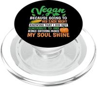 Vegan Because Going To Bed Each Night - Vegano Vegetariano PopSockets PopGrip para MagSafe