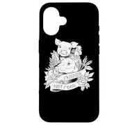 Vegan Friends No Food Pig Gift Veganismo Alimentos a Base de Plantas Carcasa para iPhone 16