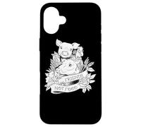 Vegan Friends No Food Pig Gift Veganismo Alimentos a Base de Plantas Carcasa para iPhone 16 Plus