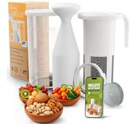 Vegan Milker Máquina para Hacer Leche Vegetal Casera, Leche de Avena, Soja, Zumo y Café | 1L en 1 Minuto 100% Natural con 2 Discos | Compatible con Batidora de Mano | Incluye Ebook de Recetas | Mülsi