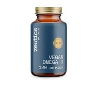 Vegan Omega 3 | 120 perlas | Zeutics by Naturitas | Marta Marcè | DHA 250 mg de Microalgas, EPA y Vitamina E | Cerebro, Visión y Antioxidante | Piel, Cerebro y Envejecimiento | Nutrición Vegana