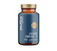 Vegan Omega 3 | 60 perlas | Zeutics by Naturitas | Marta Marcè | DHA 250 mg de Microalgas, EPA y Vitamina E | Cerebro, Visión y Antioxidante | Piel, Cerebro y Envejecimiento | Nutrición Vegana
