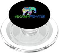 Vegan Power Elephant Mandala, Vegan Gifts 2023 2024 PopSockets PopGrip para MagSafe