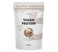 Vegan Protein - Bizcocho de avellanas - Proteína vegana en polvo sin sucralosa ni soja - Proteína de arroz, guisantes, cáñamo, trigo sarraceno y semillas de calabaza - 1kg