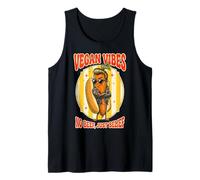 Vegan Vibes Retro Zanahoria Rock Star, Divertido Humor a Base de Plantas Camiseta sin Mangas