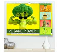 Vegane Power - Kalender für Veganer, Vegetarier und alle Pflanzenfans (hochwertiger Premium Wandkalender 2026 DIN A2 quer), Kunstdruck in Hochglanz: ... die Küche, Alltag und den veganen Lifestyle.