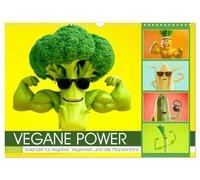 Vegane Power - Kalender für Veganer, Vegetarier und alle Pflanzenfans (Wandkalender 2026 DIN A3 quer), CALVENDO Monatskalender: Veganer Kalender mit ... die Küche, Alltag und den veganen Lifestyle.