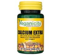 Veganicity Calcio Extra + Magnesio + Vitamina D - 30 Tabletas