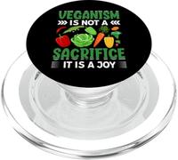 Veganism Is Not A Sacrifice It Is A Joy - Vegano Vegetariano PopSockets PopGrip para MagSafe