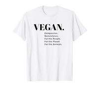 Vegano. Compasión. No violencia. Para la conciencia de los animales Camiseta