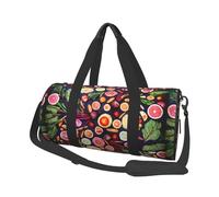 Vegano Frutas Vivas Verduras Imprimir, Bolsa de Viaje de Gran Capacidad, Bolso Redondo, Bolsa de Viaje Deportiva, Bolsa de Mano, Bolsa de Fitness